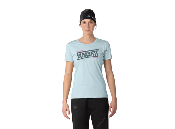 Dynafit Graphic Cotton Damen T-Shirt Kurzarm Cloud Blue/Tabloid