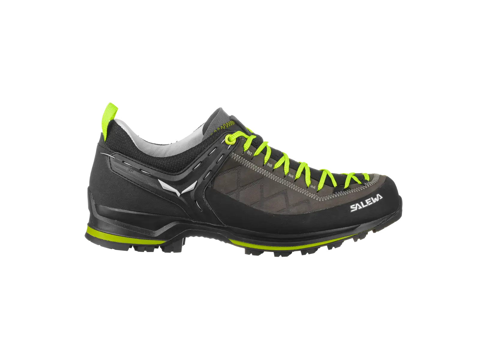 Salewa MS MTN TRAINER 2 Leather Herrenschuhe Smoked/Fluo Green