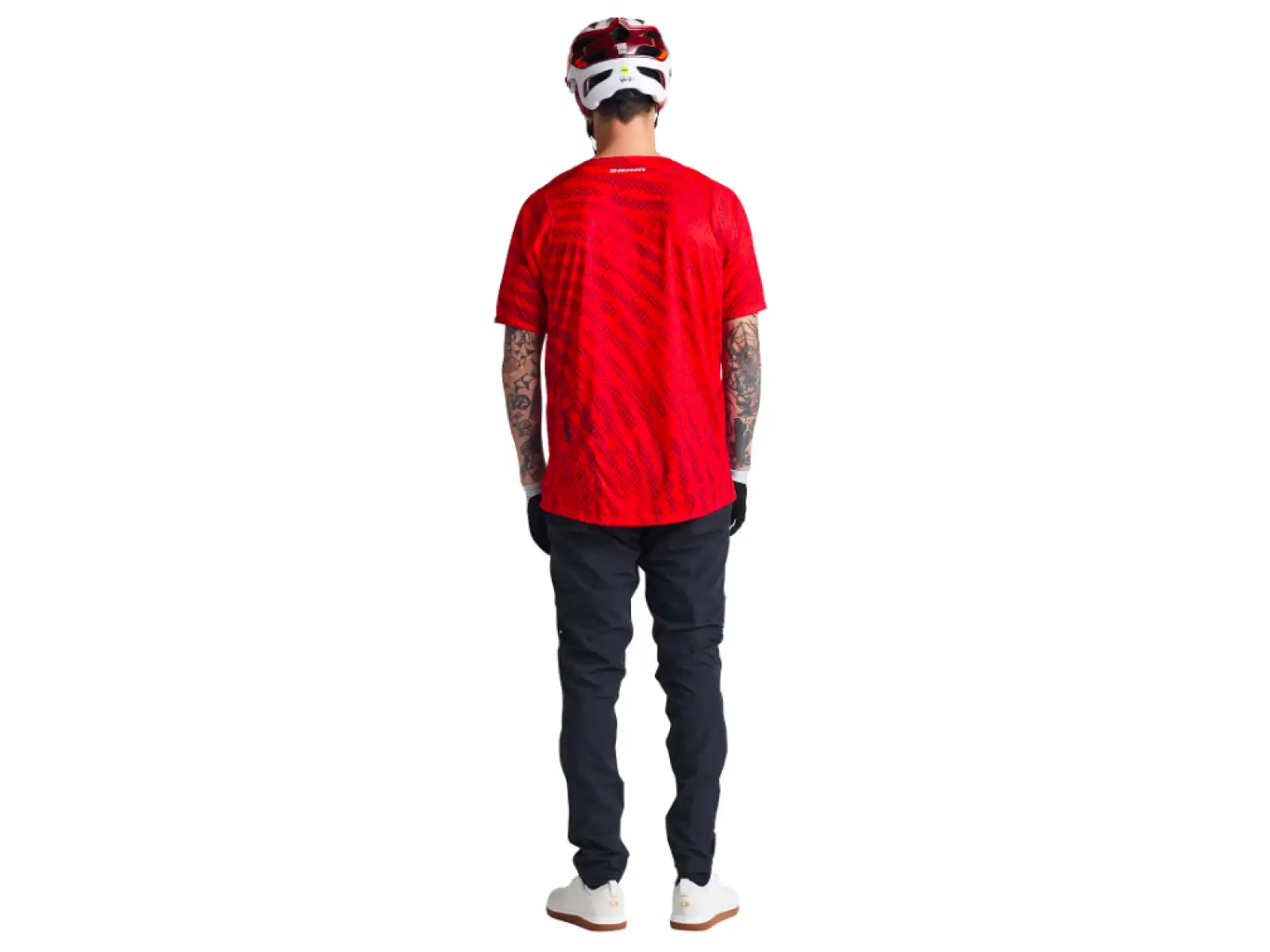 Troy Lee Designs Skyline Air SRAM Herren-Trikot Kurtzarm Fiery Red