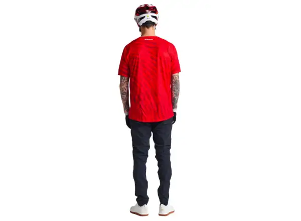Troy Lee Designs Skyline Air SRAM Herren-Trikot Kurtzarm Fiery Red