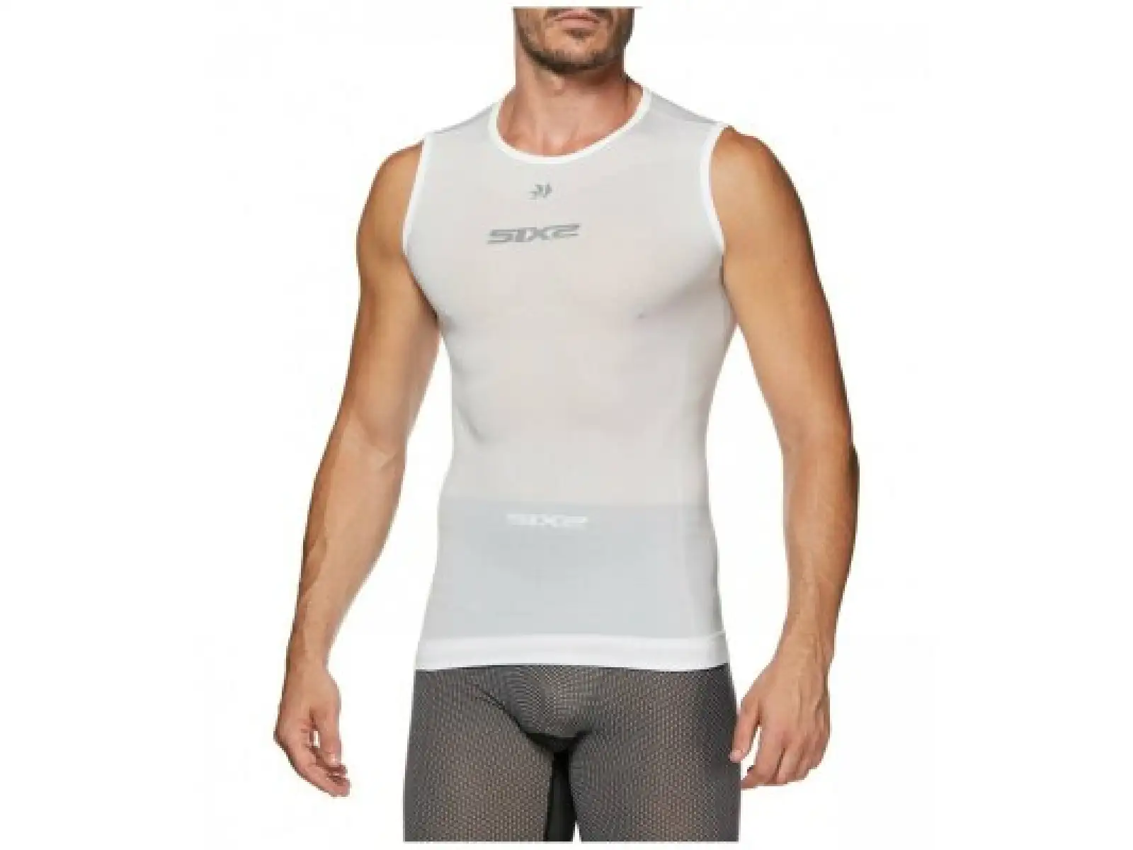 SIXS SML BT Funktions-Tanktop in Weiß.