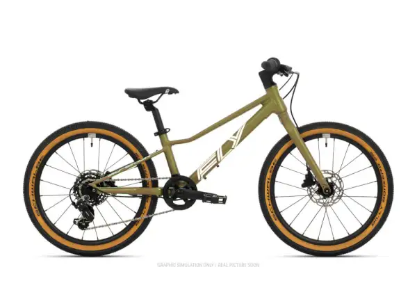 Superior F.L.Y. 20 DB Matte Olive Metallic/Hologram Chrome Kinderfahrrad