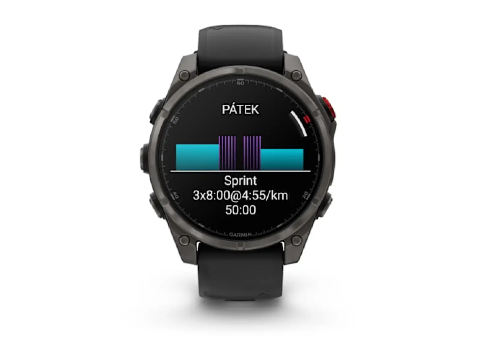 Garmin fenix 8 Pro 47 mm, AMOLED Sapphire, Titanium mit Silikonarmband Graphite/Black