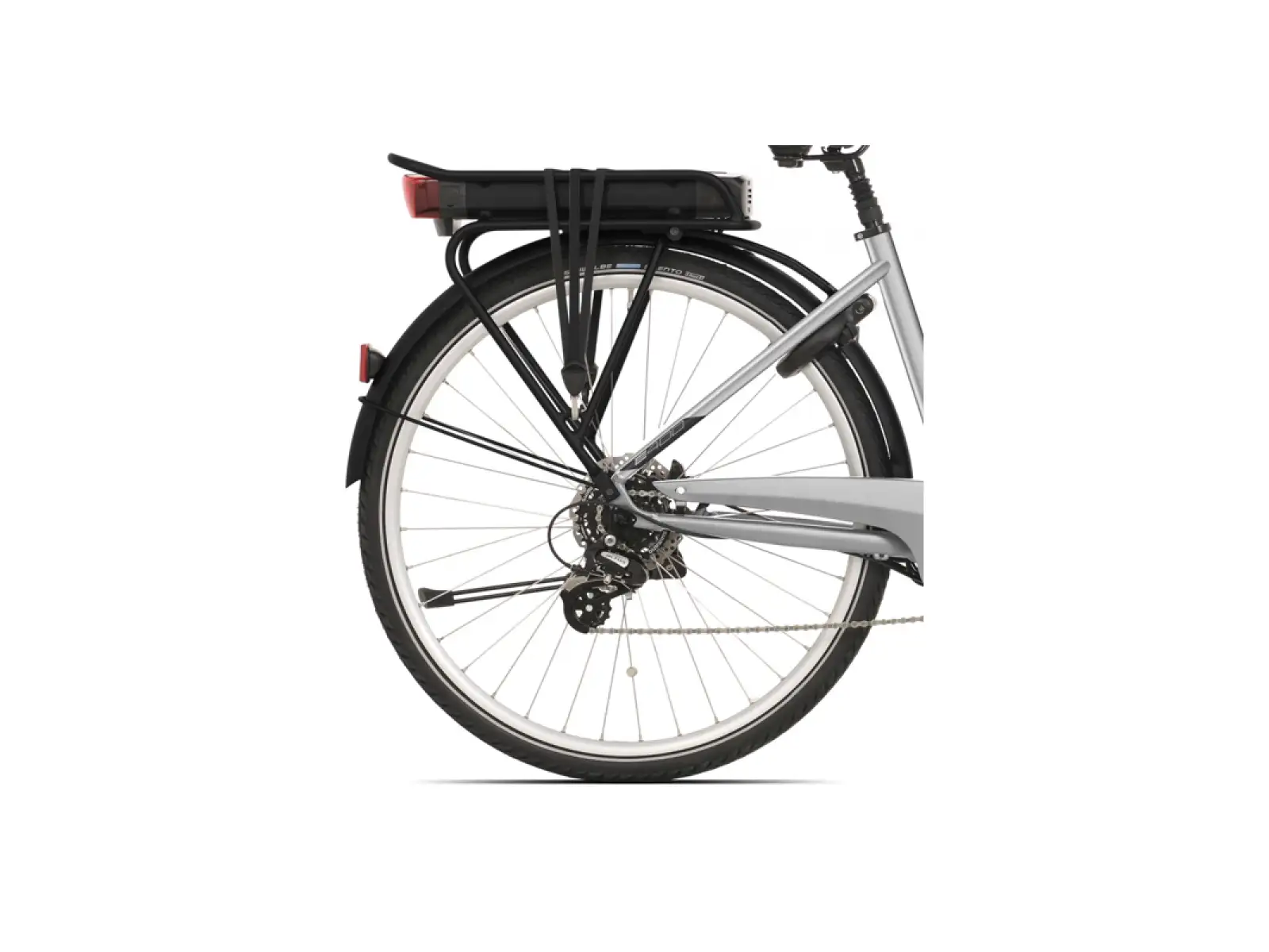 Rock Machine Cityride e400 B elektrisches Stadtfahrrad Gloss Metallic Silver