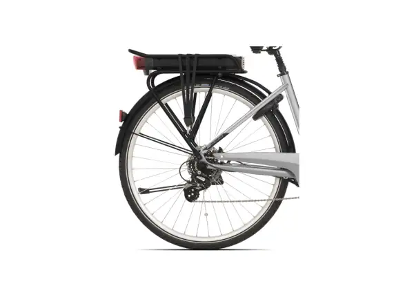 Rock Machine Cityride e400 B elektrisches Stadtfahrrad Gloss Metallic Silver