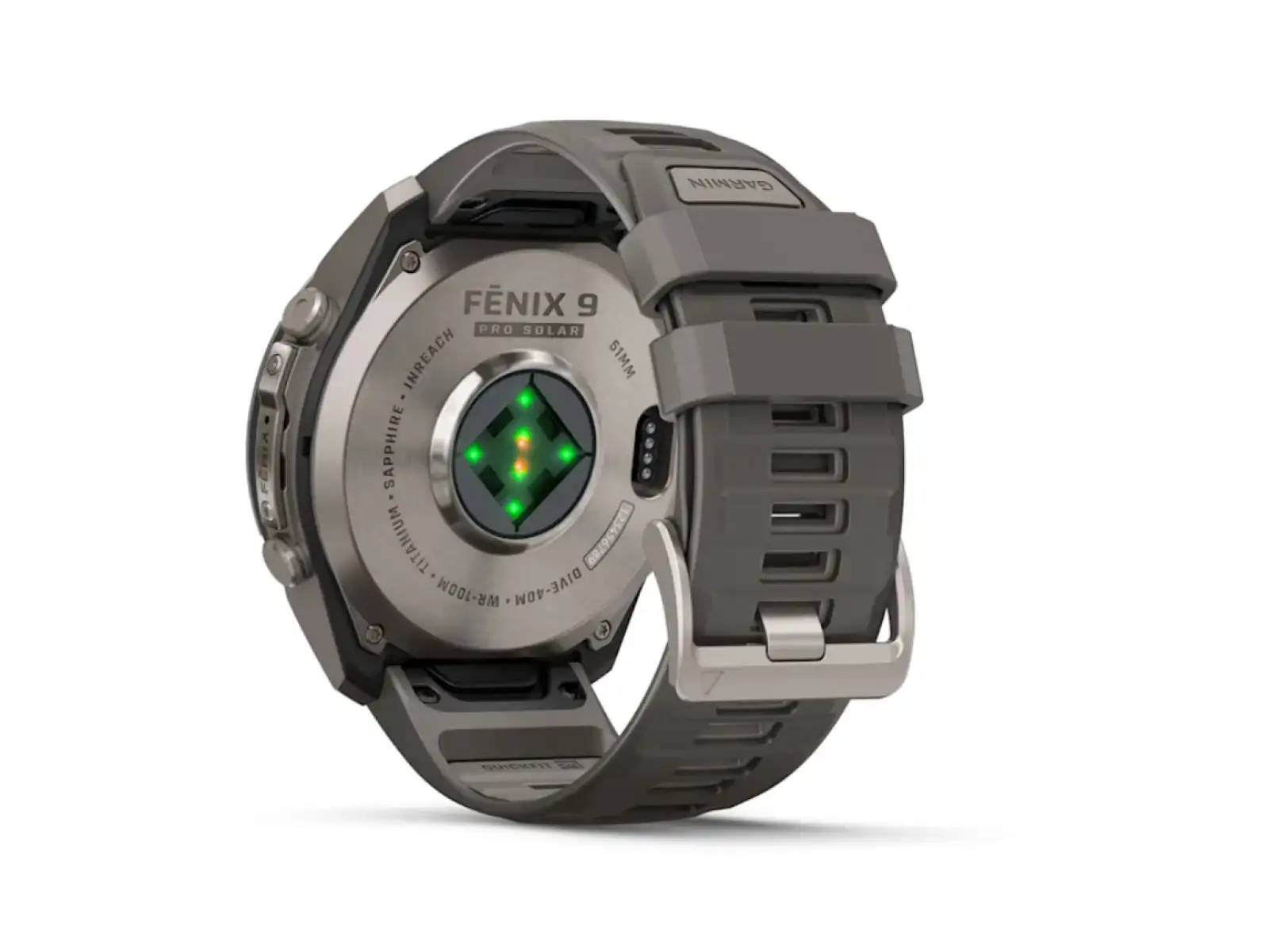 Garmin Fénix 9 Pro inReach Solar 51 mm Smartwatch Titanium Pebble Gray/Silver Gray