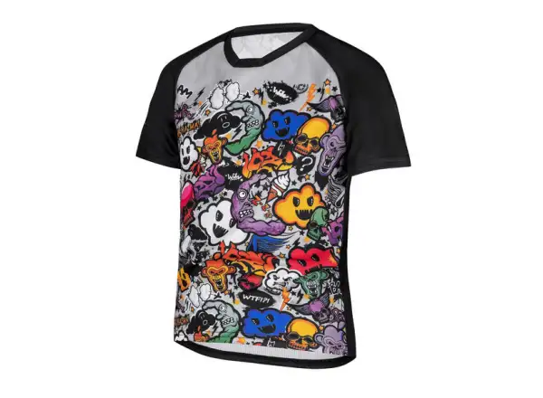 Etape Boom Kindertrikot Kurzarm schwarz/Grafik