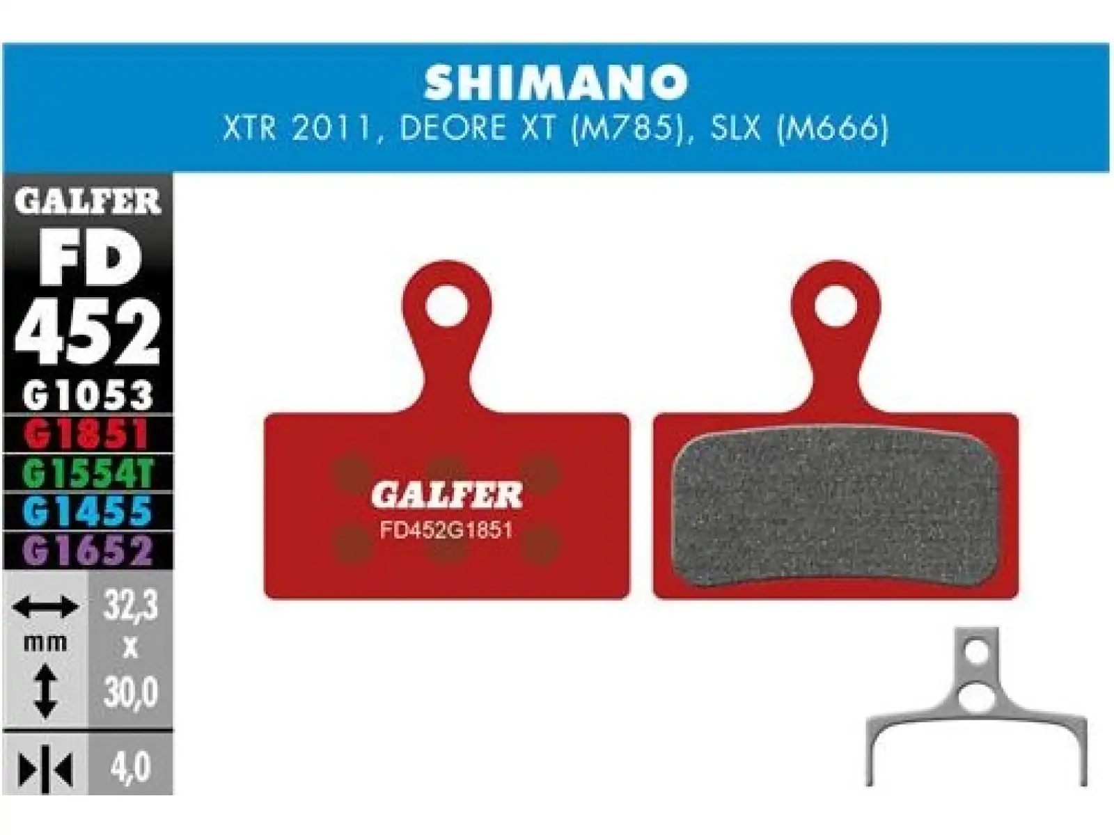 Galfer FD452 Advanced G1851 Bremsbeläge für Shimano