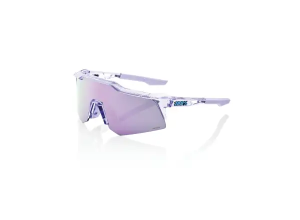 100% SPEEDCRAFT XS HiPER Lavendel Brille mit verspiegelten Gläsern, klar/lila.
