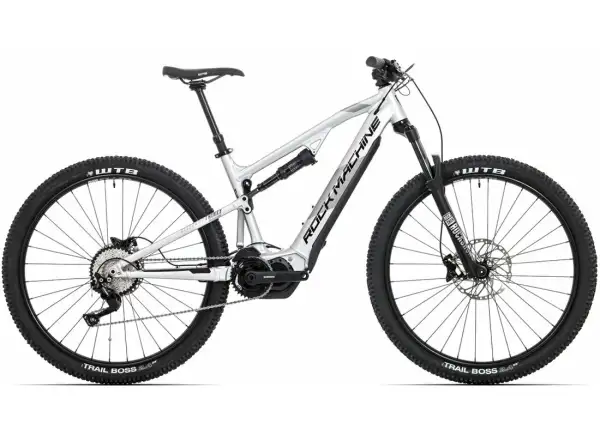 Rock Machine Blizzard INT e30-29 in Glanz Silber/Schwarz, vollgefedertes Elektrofahrrad