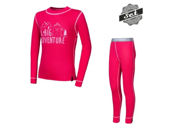 Sensor Double Face Adventure Set Kinderunterwäsche Magenta