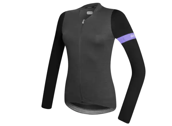 Dotout Block Damen Langarmtrikot Melange Dunkelgrau
