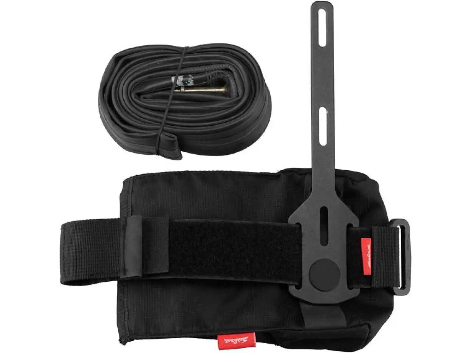 Salsa Anything Halter Bag mit Riemen und Montage unter dem Korb.