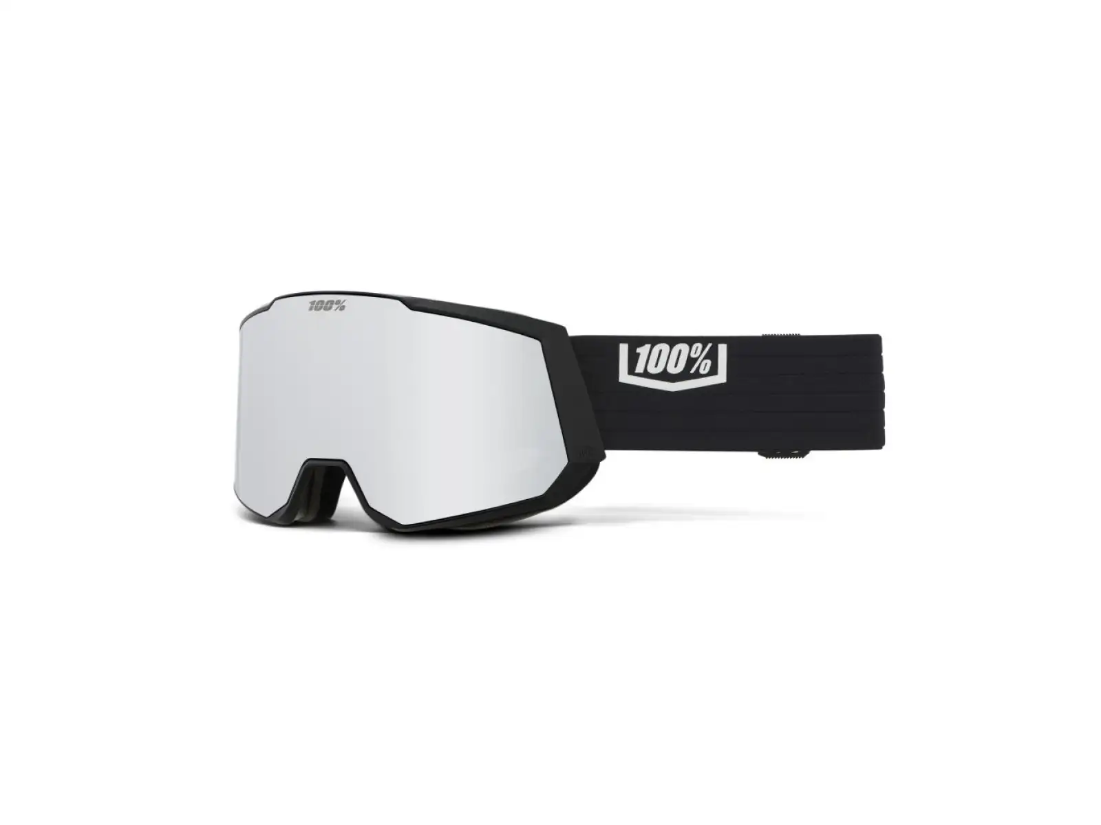 100% Snowcraft XL Skibrille Schwarz/HiPER Silber Spiegel