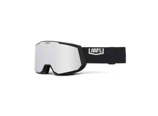 100% Snowcraft XL Skibrille Schwarz/HiPER Silber Spiegel