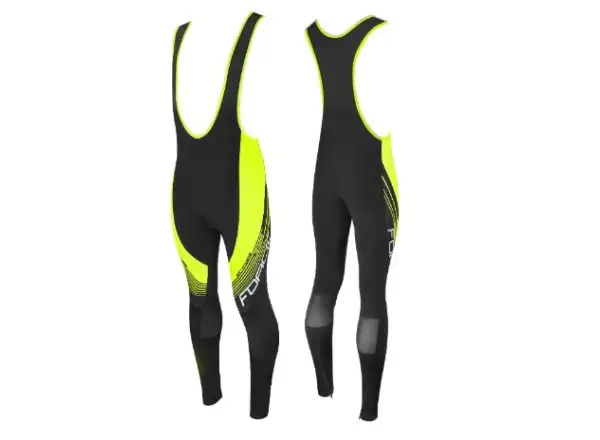 Force F58 Hose mit Latz ohne Polsterung Schwarz-Fluo