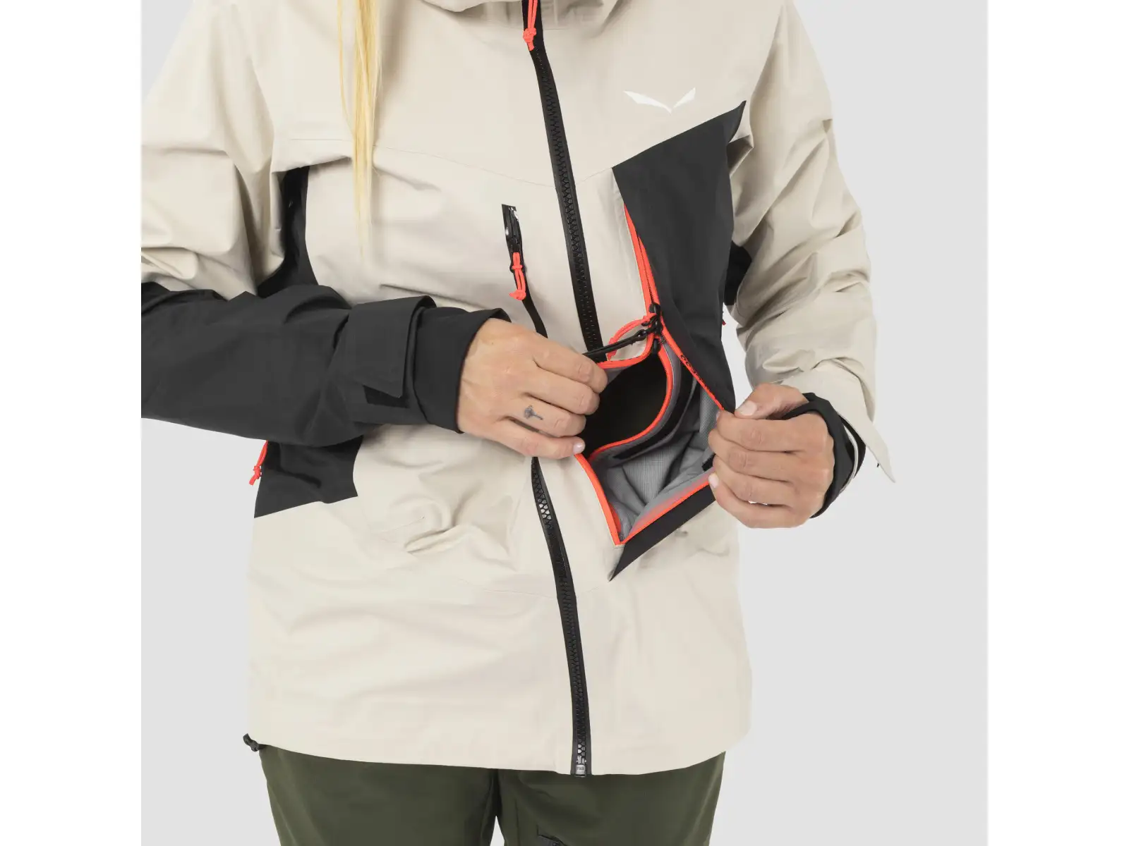 Salewa Sella 3L Powertex Damenjacke Oatmeal/0910