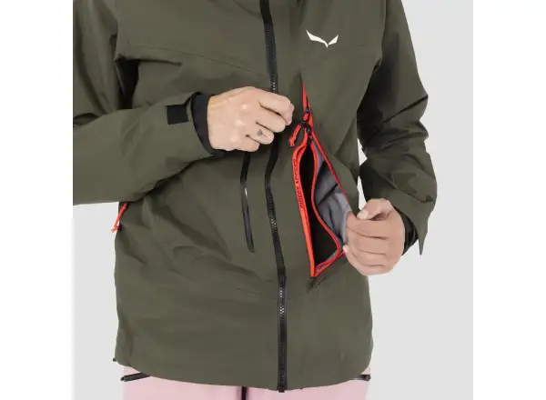 Salewa Sella 3L Powertex Damenjacke Dark Olive