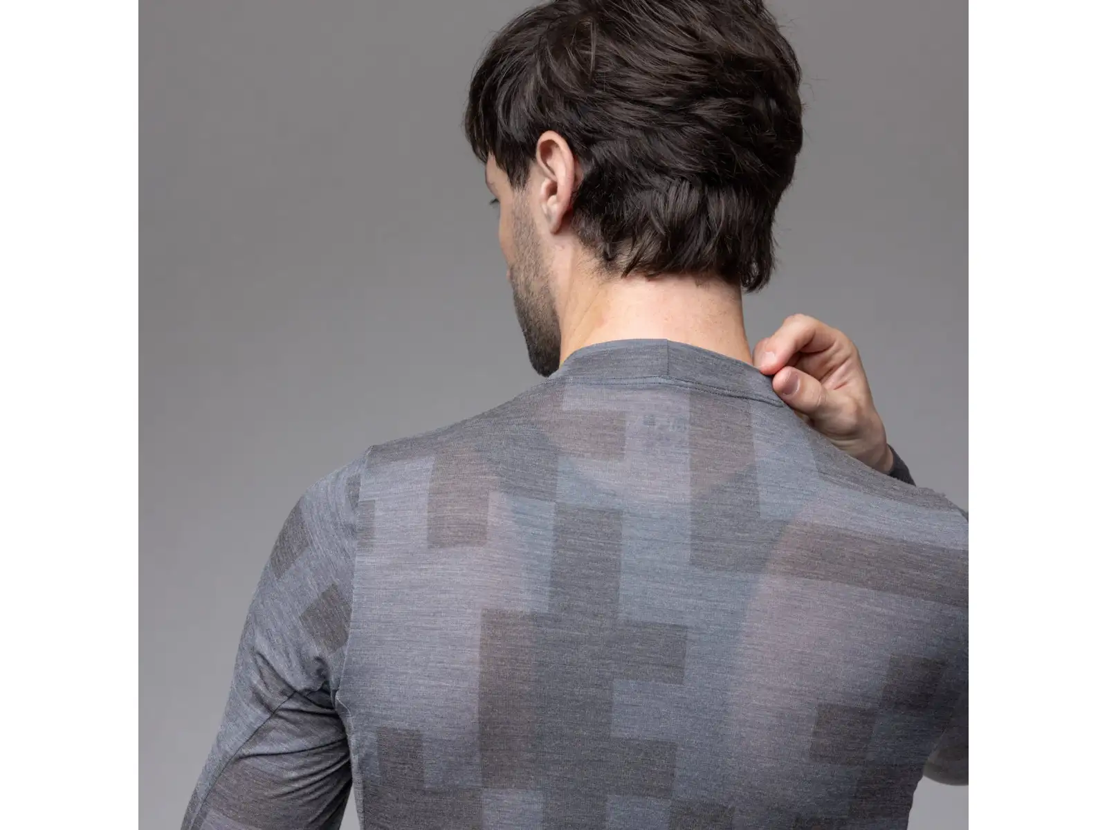 Alé Intimo Knitted Herren Unterhemd lange Ärmel Grey