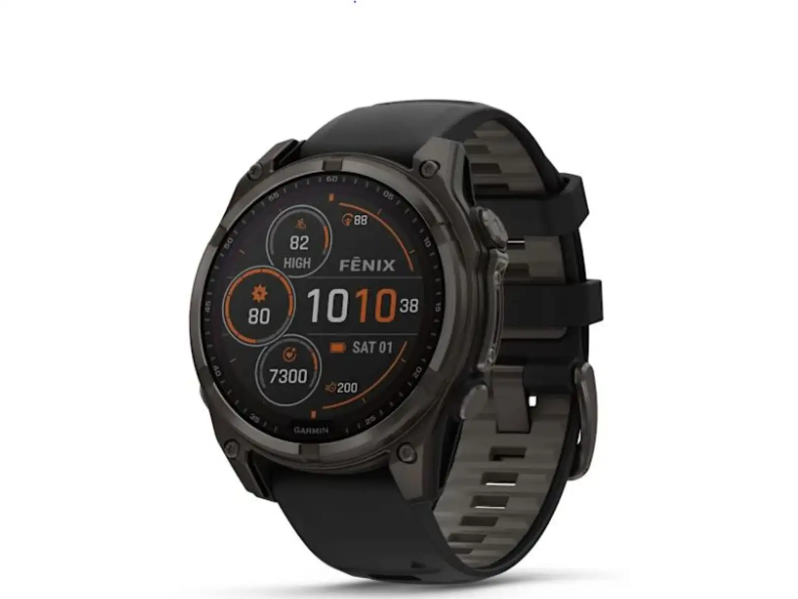 Garmin fenix 8 - 47 mm Solar Sapphire Smartwatch Carbon Gray DLC Titanium Black/Gray