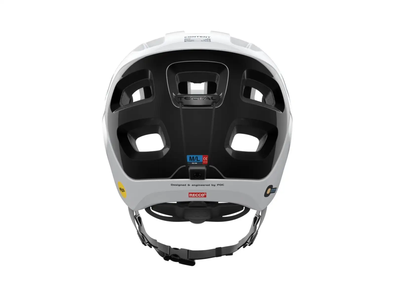 POC Tectal Race MIPS Helm Hydrogen White/Uranium Black.