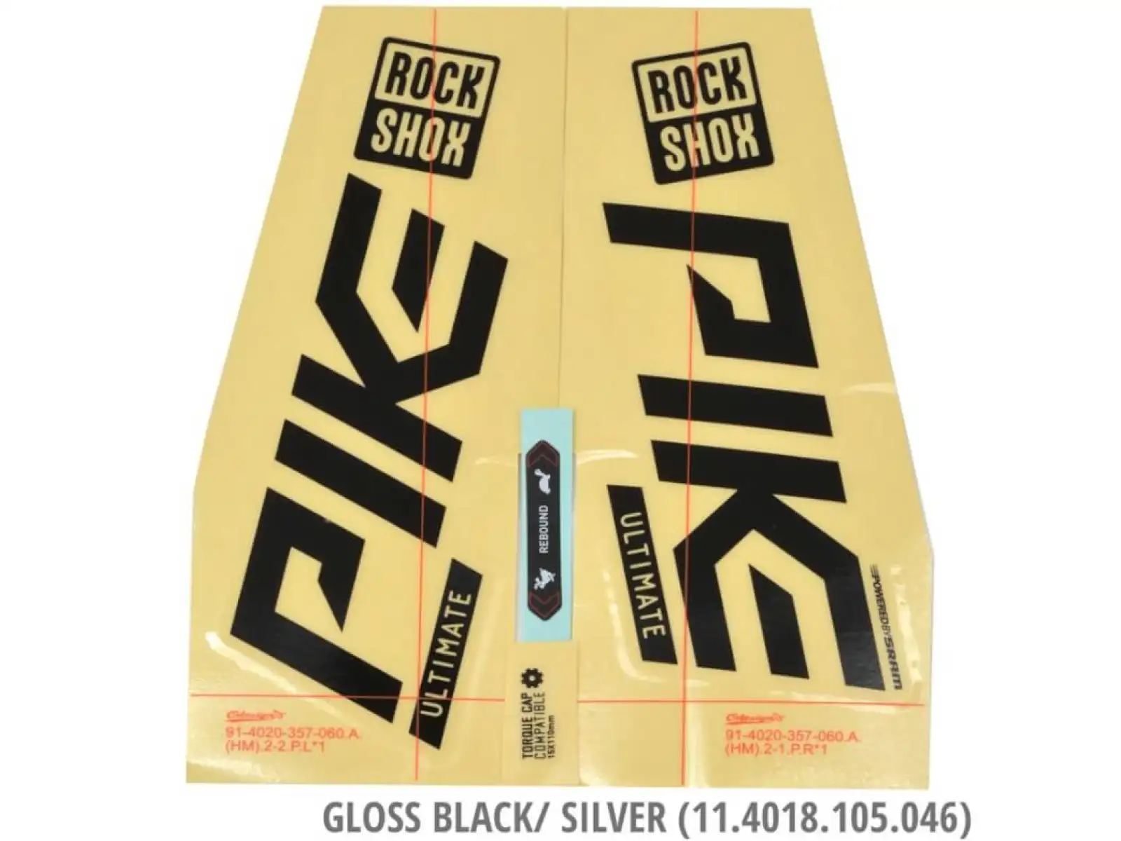 Rock Shox Decal Pike Ultimate 27,5"/29" 2021 Gloss Black for Silver