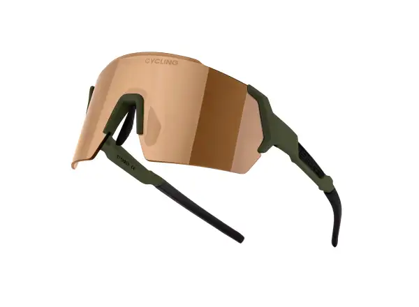 Die Force Electra Brille mit grünen/braunen verspiegelten Gläsern.