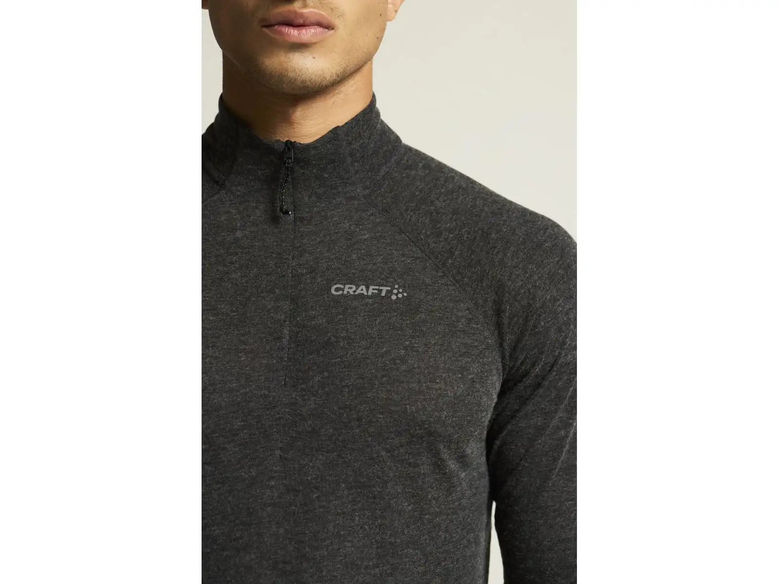 Craft ADV SubZ Wool Herrenlaufshirt Langarm schwarz