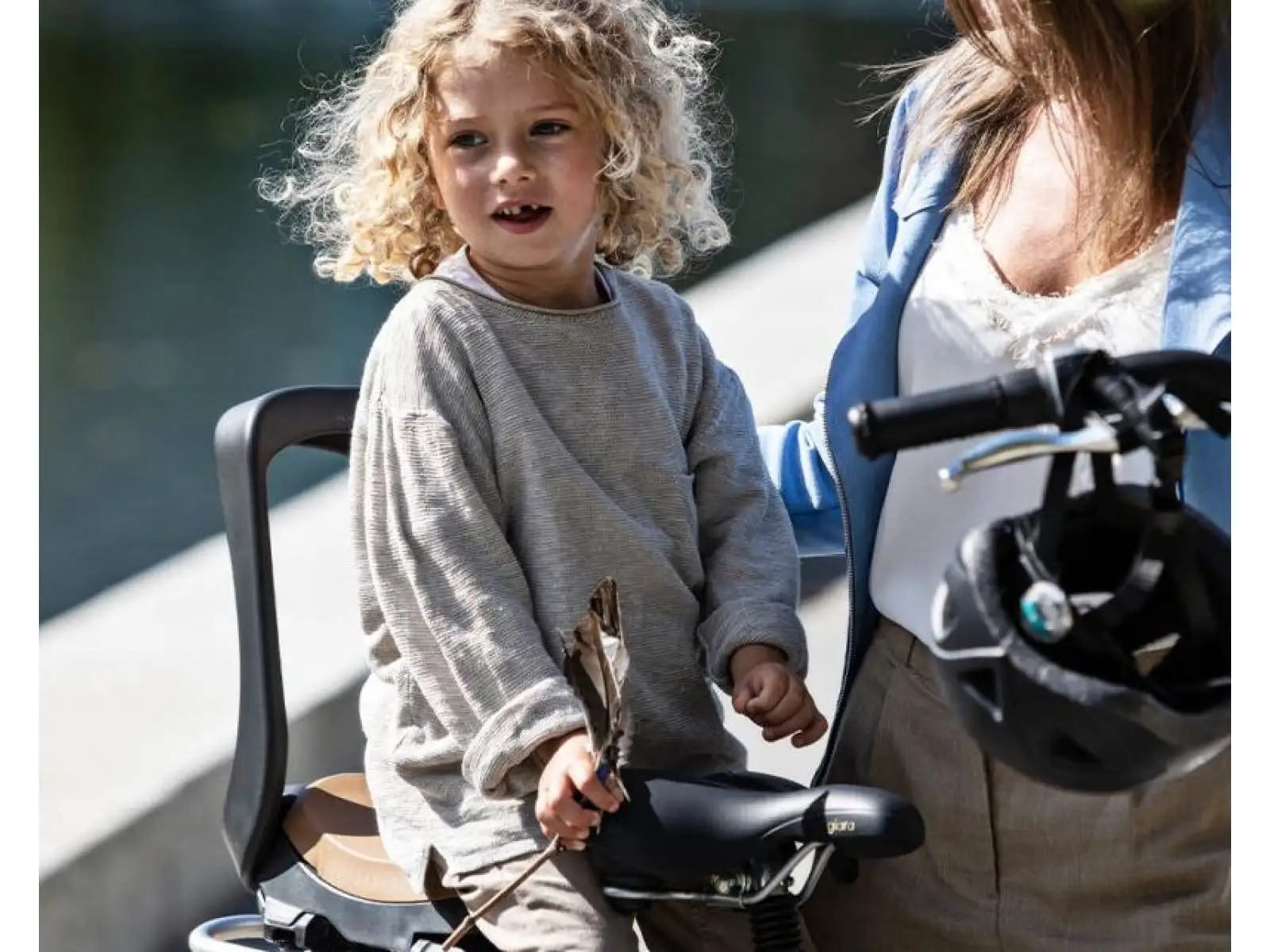 Kinderfahrradsitz Urban Iki Bincho Schwarz/Kurumi Braun