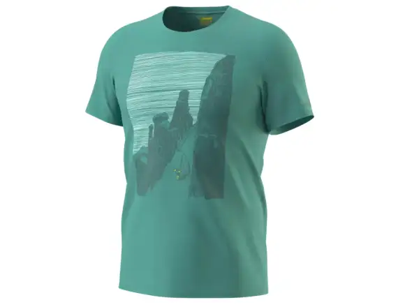Dynafit X Simon Charriere Herren T-Shirt Kurzarm Atlantic/Dolomiti