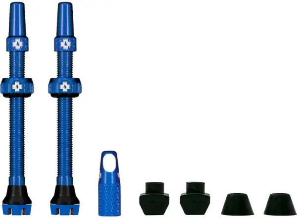 Muc-Off Tubeless Presta Ventil Kit V2, 2 Stück, Blau