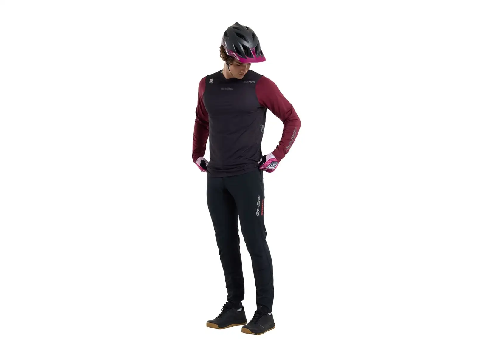 Troy Lee Designs x SRAM Skyline Herren-Trikot langarm Radioscape Black/Berry