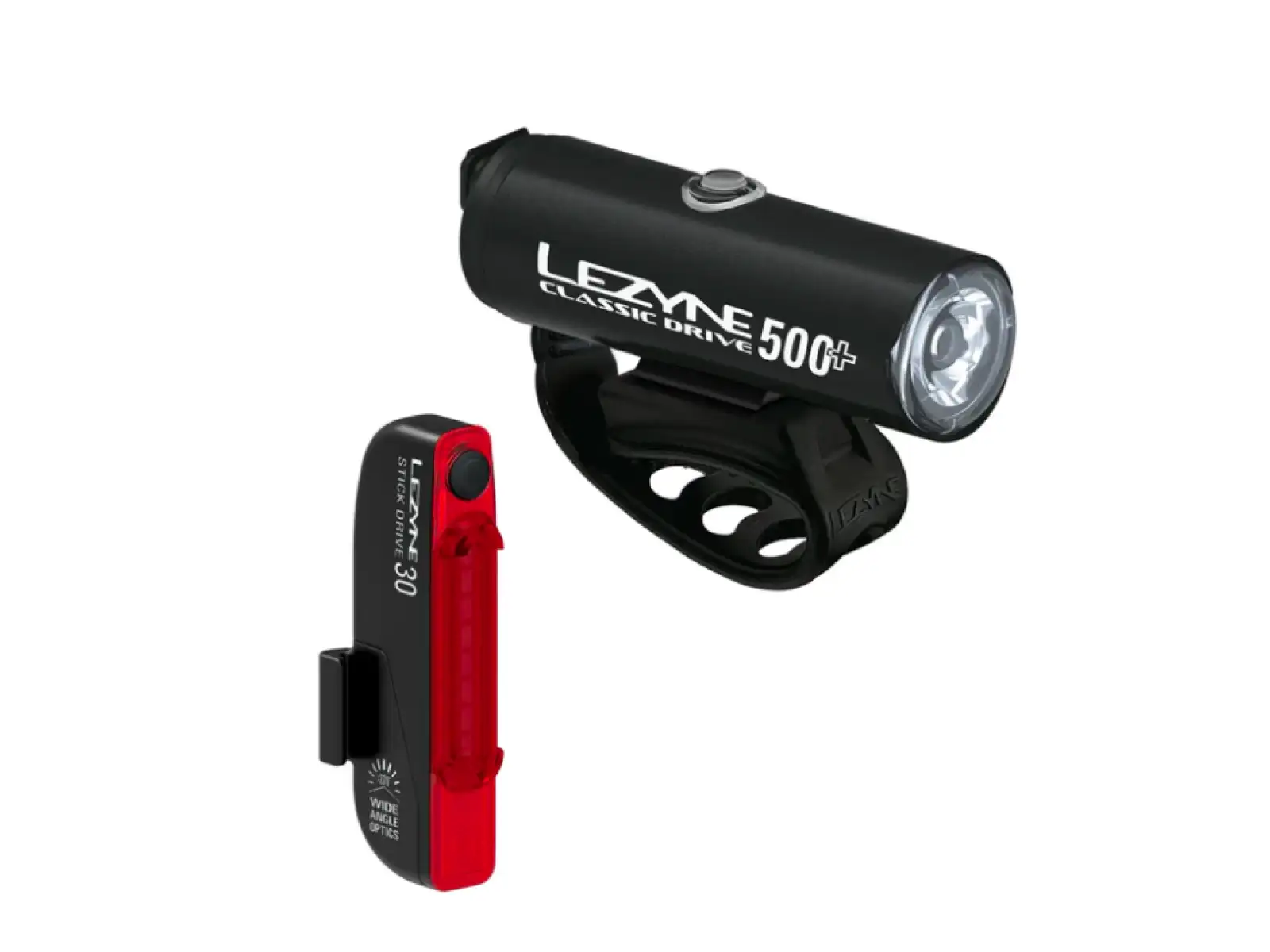 Lezyne Classic Drive 500+/Stick Drive Lichtset Schwarz