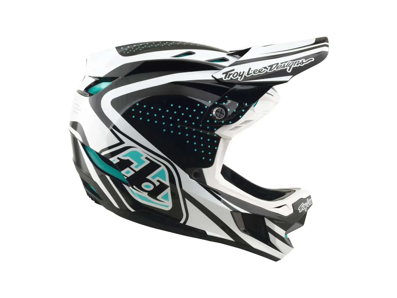 Troy Lee Designs D4 Composite MIPS Helm Crest Real Teal