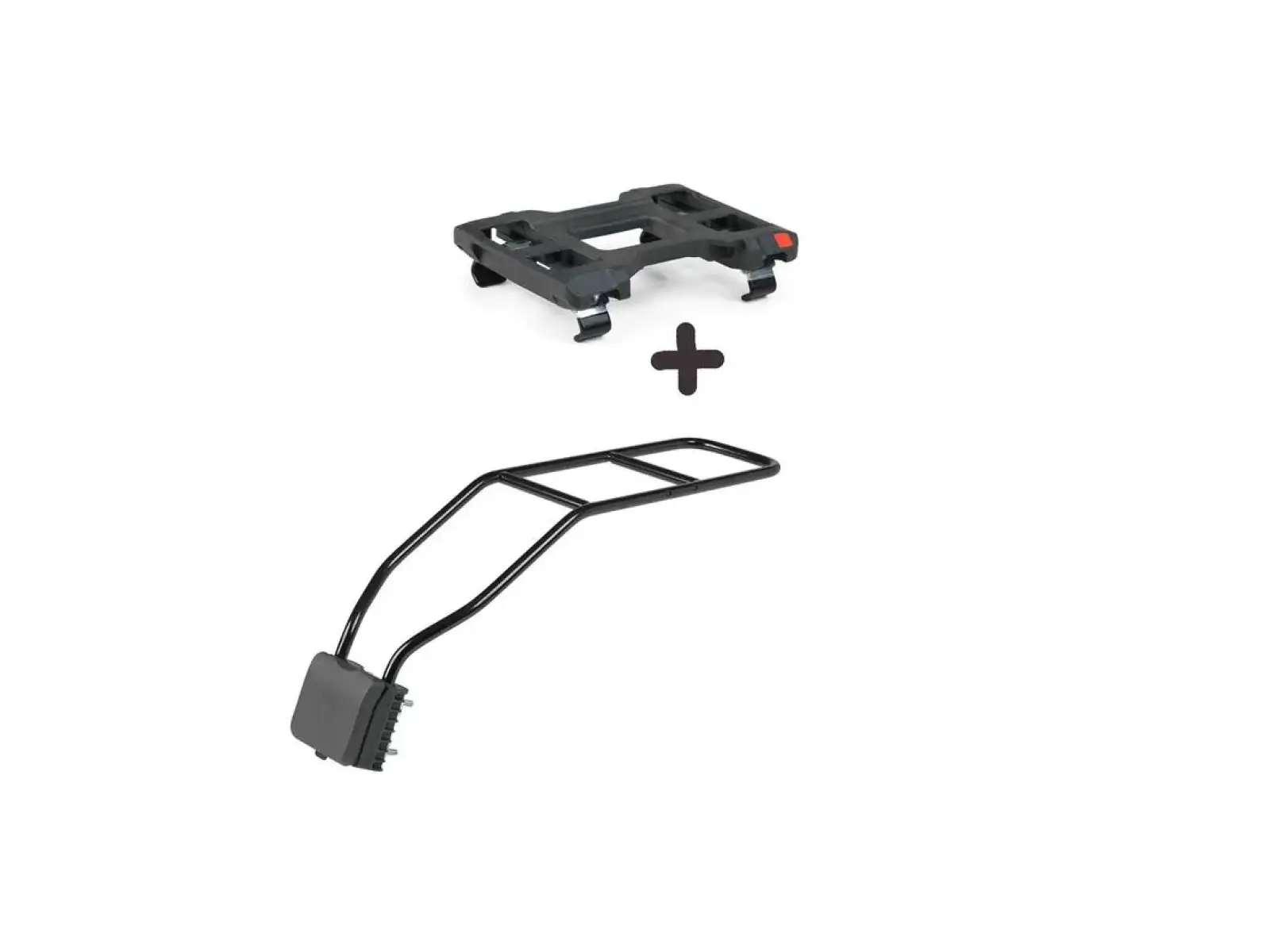 Urban Iki Kindersitz mit Adapter und Gepäckträger SET Bincho Schwarz/Kurumi Braun