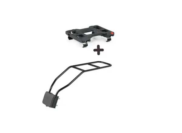 Urban Iki Kindersitz mit Adapter und Gepäckträger SET Bincho Schwarz/Kurumi Braun