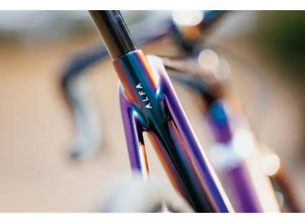 Allied Cycle Works Alfa Disc Rennrad-Rahmenset Harlequin Green to Purple