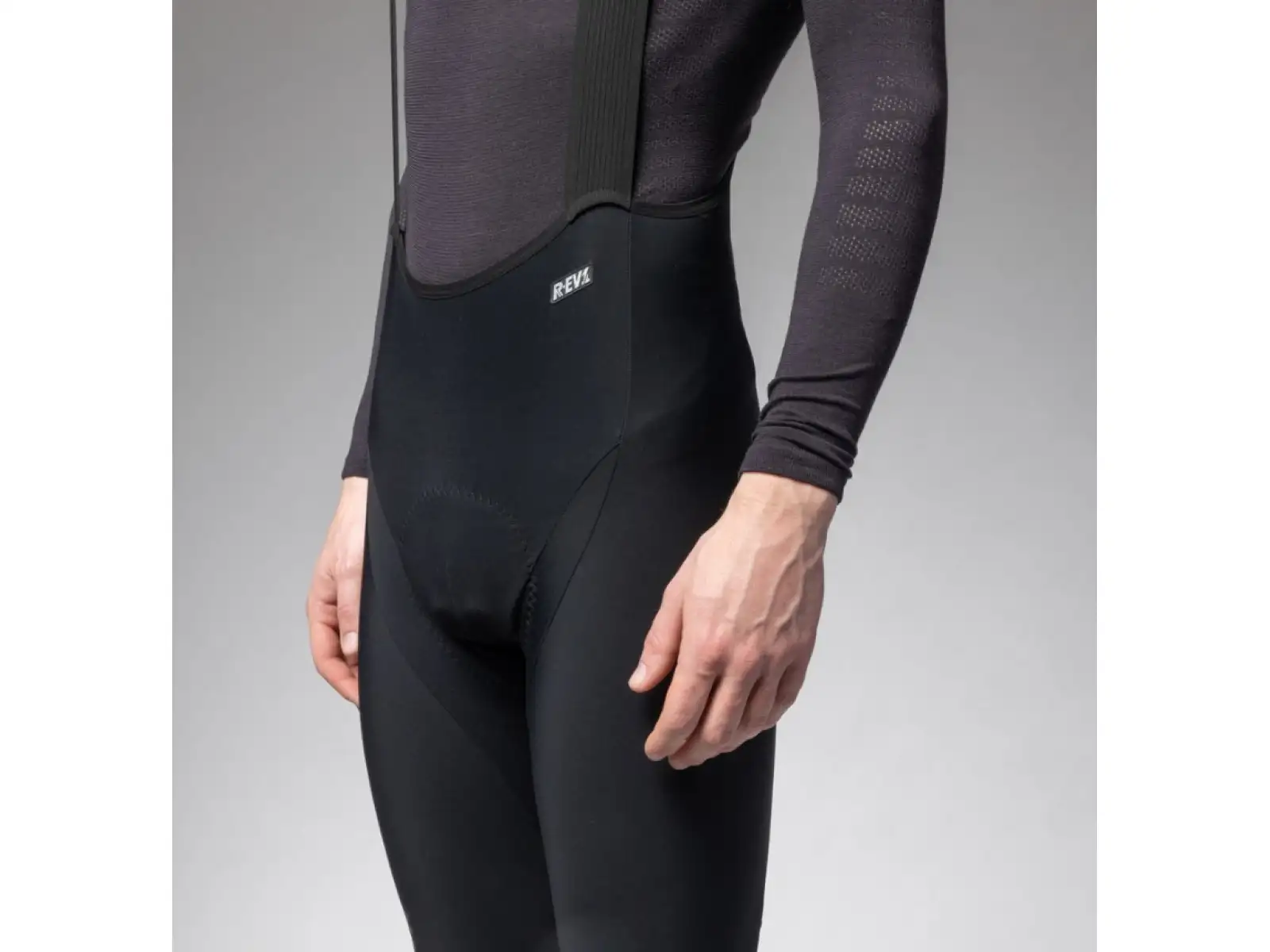 Alé R-EV1 Clima Warm Plus 2.0 Herren Winterhose mit Hosenträgern schwarz