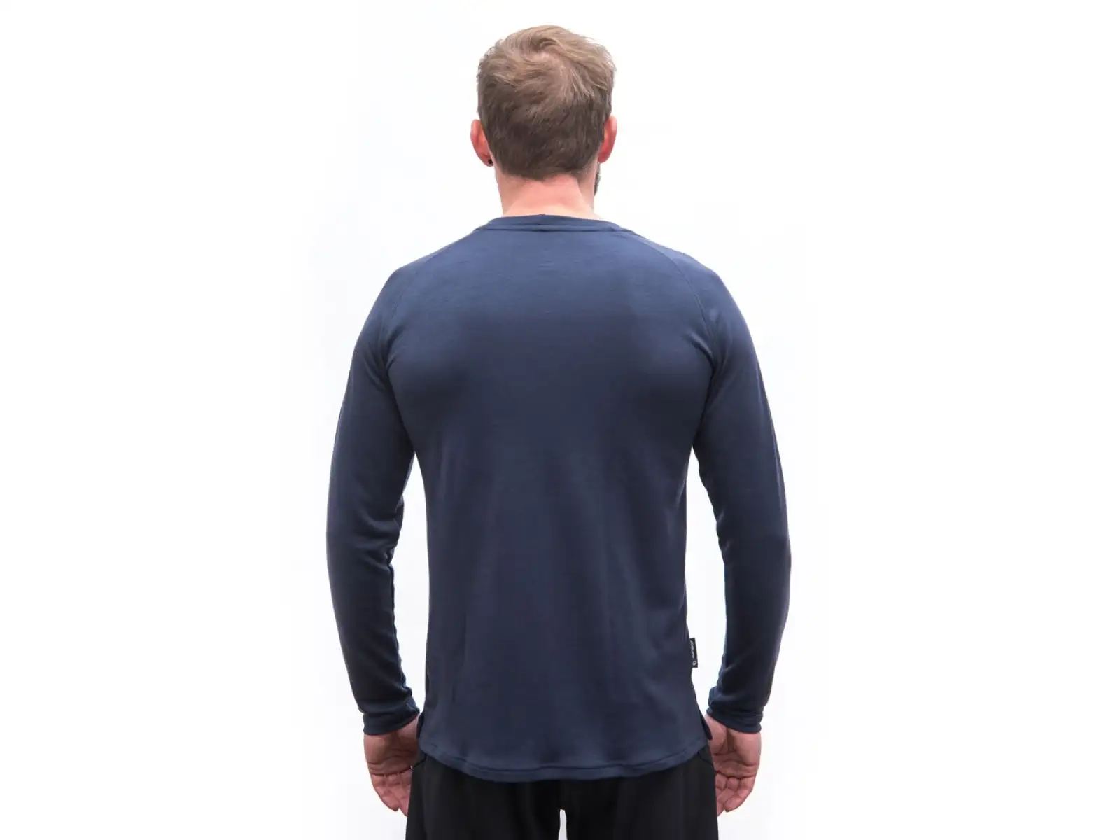 Sensor Merino Blend Typo Herren T-Shirt Langarm Deep Blue