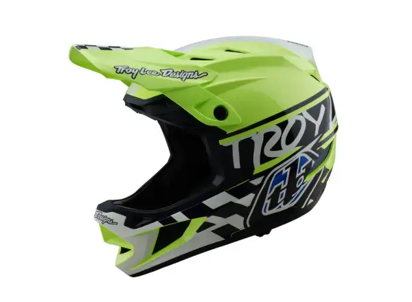 Troy Lee Designs D4 Polyacrylite 50 Helm Navy/Glo Yellow