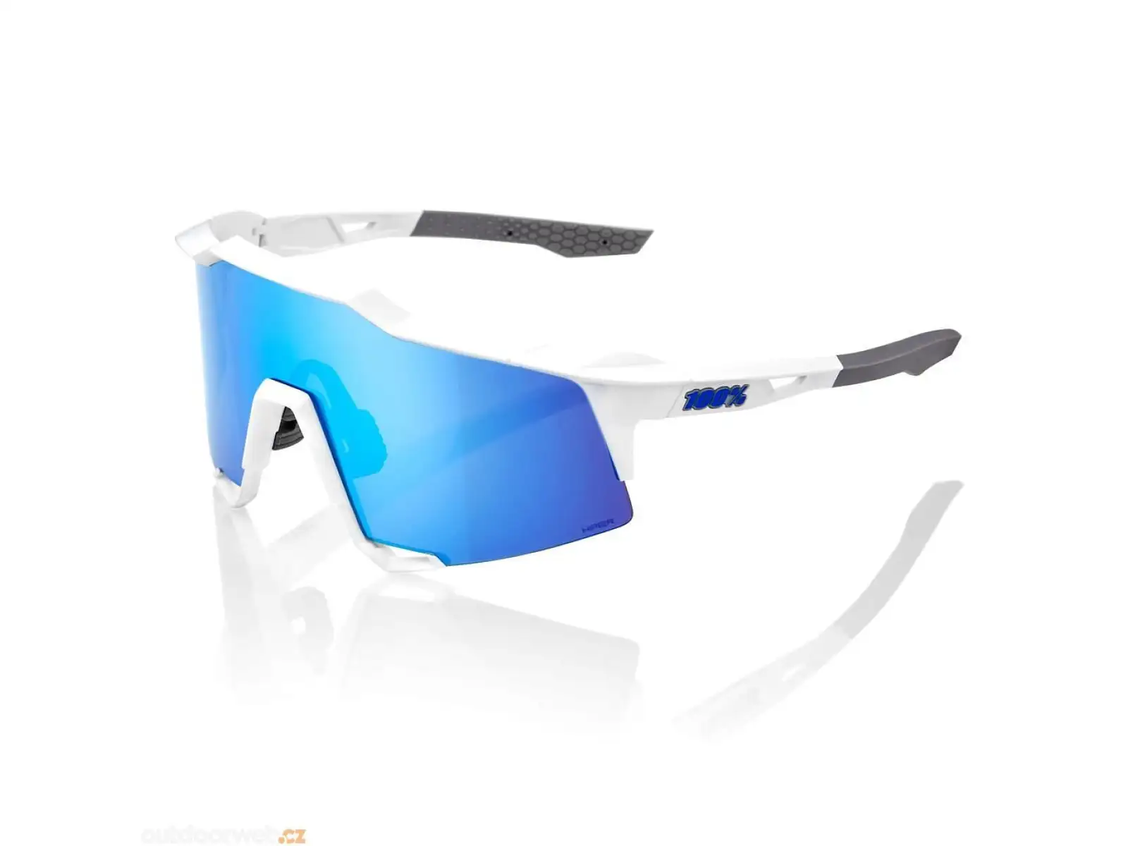 100% SPEEDCRAFT HiPER Blue Multilayer Brille in mattweiß/blau