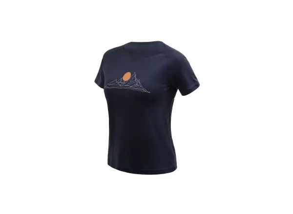Sensor Merino Blend Moon Damen T-Shirt Kurzarm Deep Blue