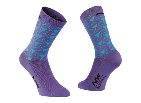 Northwave Dedalo Damensocken Lila/Hellblau.