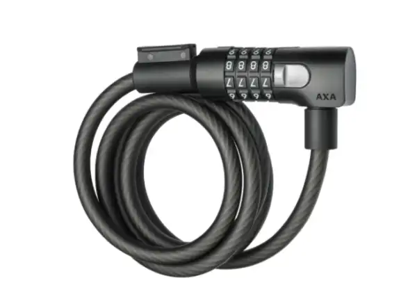 AXA Kabel Schloss Resolute Code C10 - 150 Kabelschloss Mattschwarz 150 cm