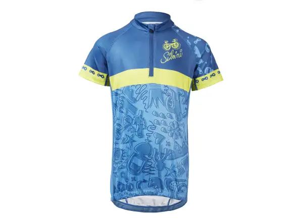 Silvini Scrivia Kindertrikot blau/limette