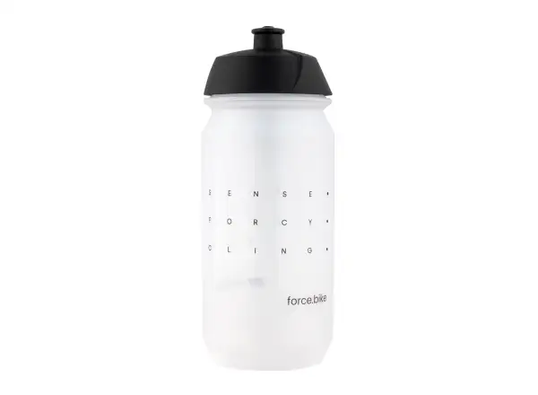 Force Sense Fahrradflasche 500 ml transparent/schwarz