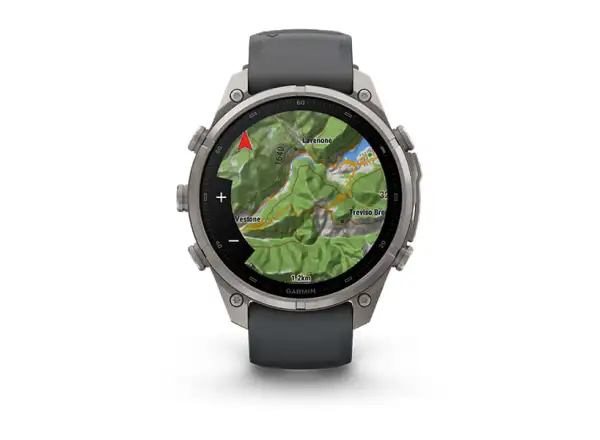 Garmin fenix 9 Pro inReach 43 mm Smartwatch Carbon gray DLC Titanium Black/Pebble gray