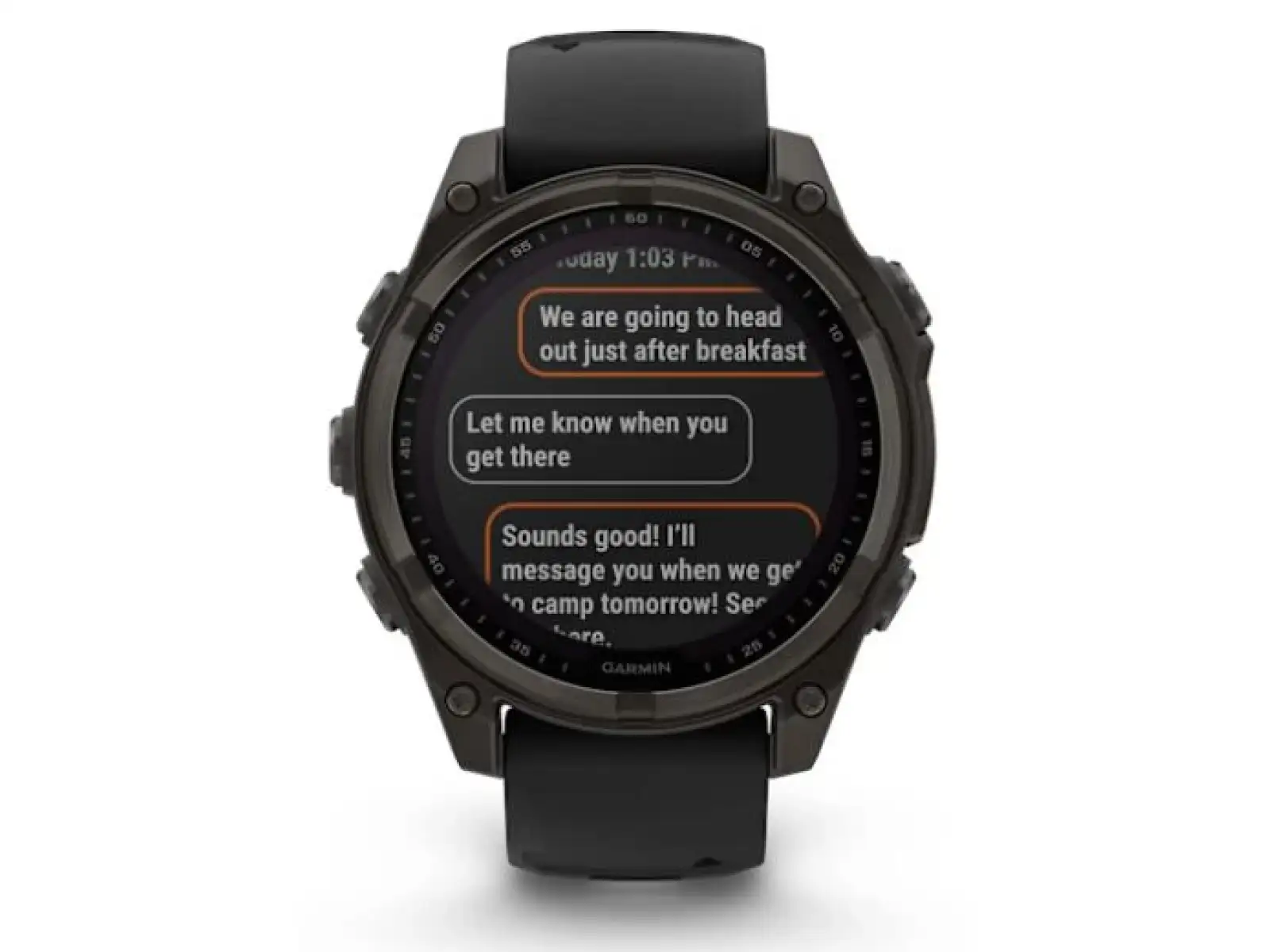 Garmin fenix 8 - 47 mm Solar Sapphire Smartwatch Carbon Gray DLC Titanium Black/Gray