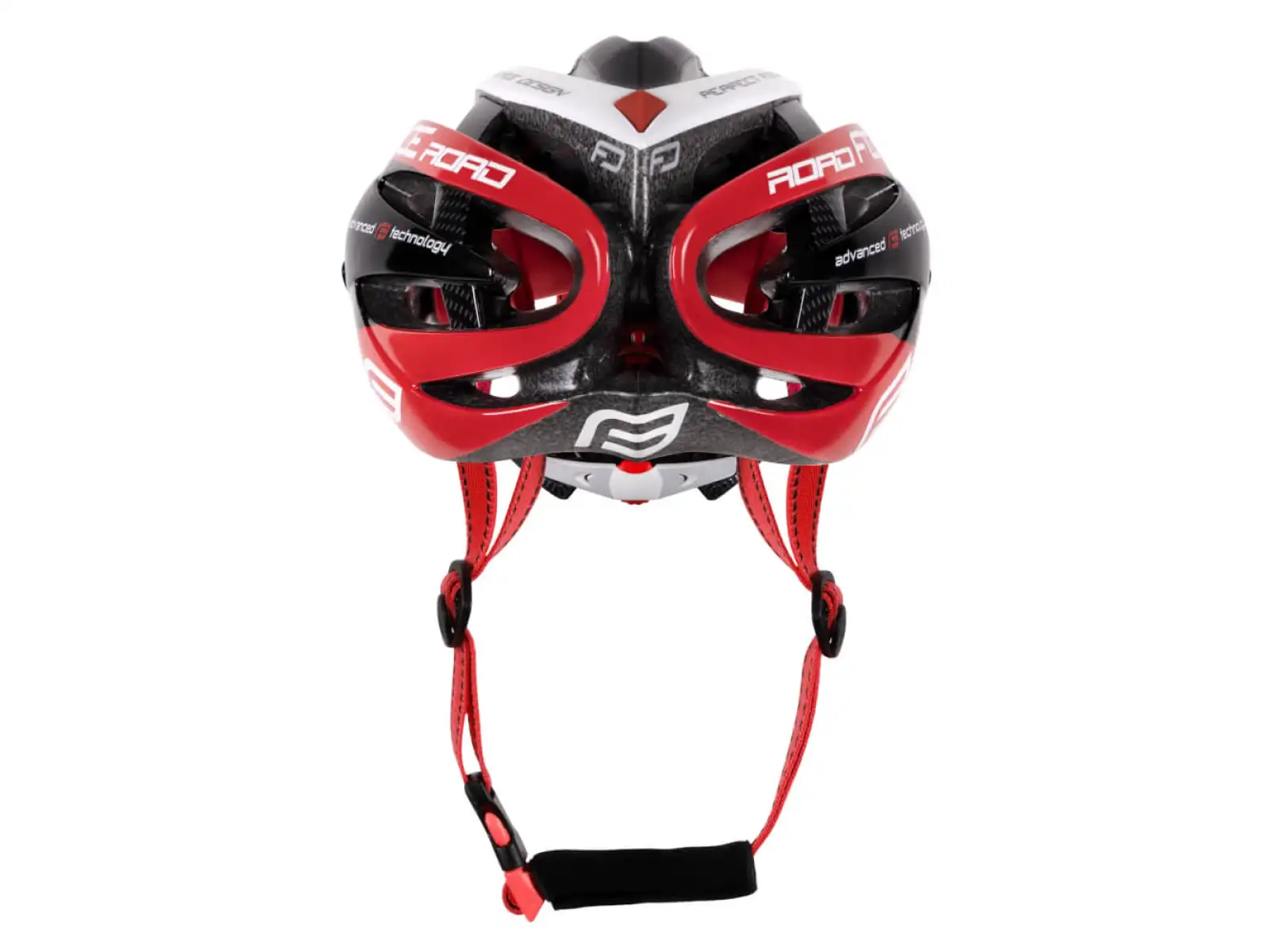 Force Road Helm schwarz/rot/weiß