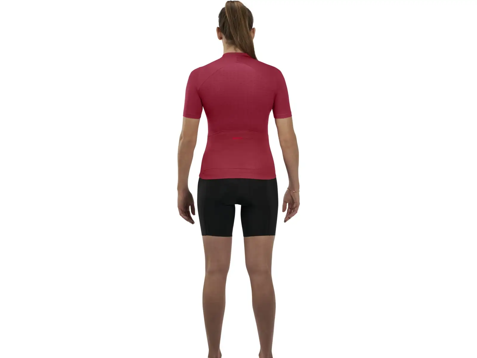 Mavic Sequence Damen Kurzarmtrikot in tiefem Weinrot.